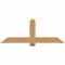 Ekena Millwork Eugene Smooth Timber Gable Bracket, Western Red Cedar, 60"W x 22"H x 3 1/2"D x 5 1/2"F, 9/12 Pitch GBW060X22X0406EUG00SWR - alternate 1